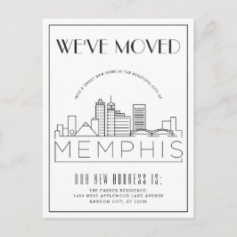 Memphis Modern Deco | Adres wijzigen Aankondigingskaart