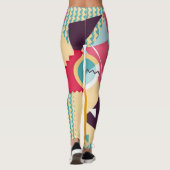 Memphis Mood: Retro geometrische trend Leggings (Achterkant)