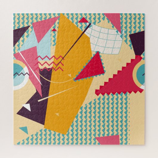 Memphis Mood: Retro geometrische trend Legpuzzel (Verticaal)