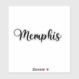 Memphis Naam - Handgeschreven kalligrafie Sticker