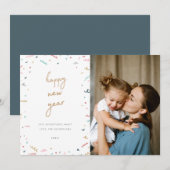 Memphis New Year's Photo Card Feestdagenkaart (Voorkant / Achterkant)