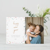 Memphis New Year's Photo Card Feestdagenkaart (Staand voorkant)