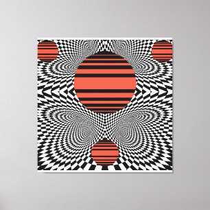Memphis OpArt Canvas Afdruk