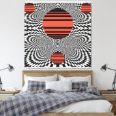 Memphis OpArt Canvas Afdruk (Insitu (Slaapkamer))