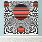 Memphis OpArt Canvas Afdruk (Insitu (Houten vloer))