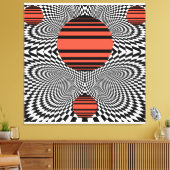 Memphis OpArt Canvas Afdruk (Insitu (Woonkamer))