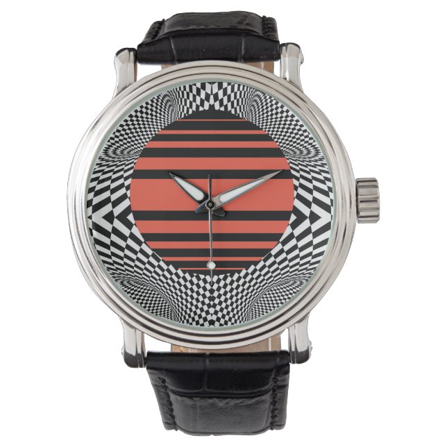 Memphis OpArt Horloge (Voorkant)