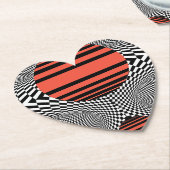 Memphis OpArt Kartonnen Onderzetters (Gekanteld)