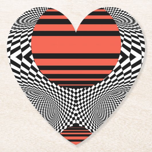 Memphis OpArt Kartonnen Onderzetters (Voorkant)