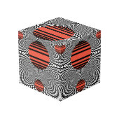 Memphis OpArt Kubus (Achter hoekig)