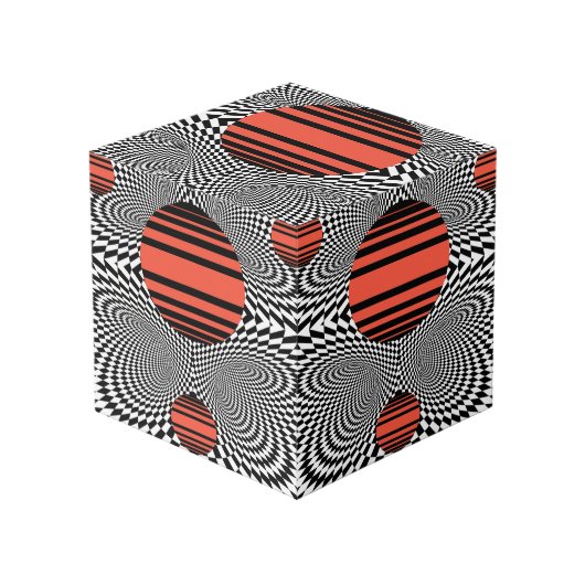 Memphis OpArt Kubus (Voorkant hoekig)