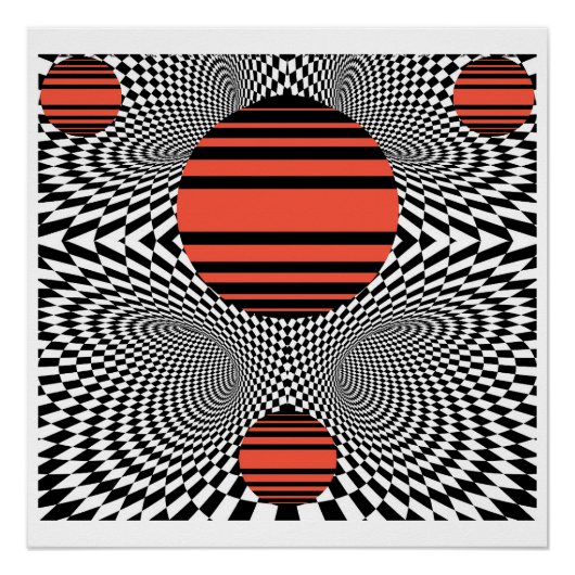 Memphis OpArt Perfect Poster (Voorkant)