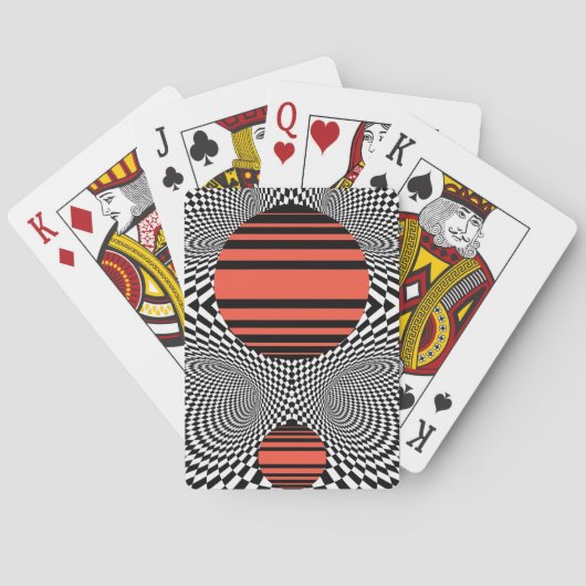 Memphis OpArt Pokerkaarten (Achterkant)