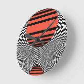 Memphis OpArt Ronde Klok (Hoek)