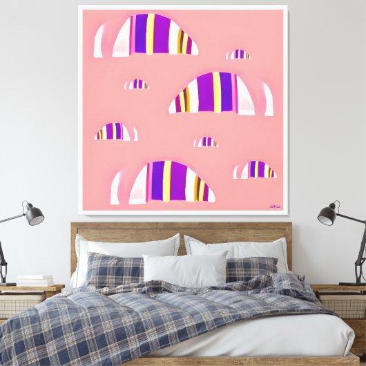 Memphis Opossums Canvas Afdruk (Insitu (Slaapkamer))