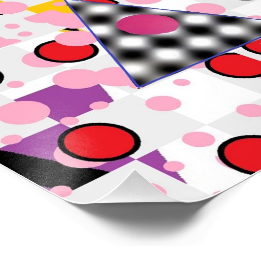 Memphis Packer-Man Design Perfect Poster (Hoek)