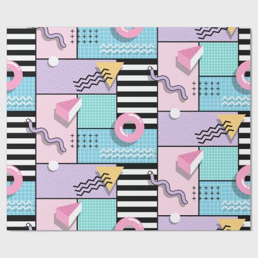 Memphis Party Cadeaupapier (Vlak)