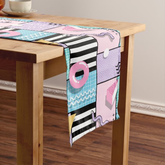 Memphis Party Lange Tafelloper (Voorbeeld)