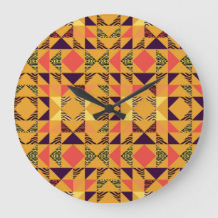 Memphis Pastel Driehoek Abstract Patroon. Grote Klok