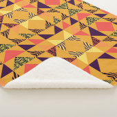 Memphis Pastel Driehoek Abstract Patroon. Sherpa Deken (3/4)