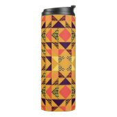 Memphis Pastel Driehoek Abstract Patroon. Thermosbeker (Gedraaid links)
