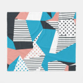 Memphis Pattern: Minimalistische Abstracte Trend Fleece Deken (Voorkant (Horizontaal))