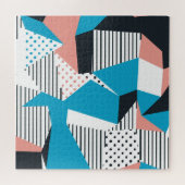 Memphis Pattern: Minimalistische Abstracte Trend Legpuzzel (Horizontaal)