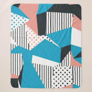 Memphis Pattern: Minimalistische Abstracte Trend Sherpa Deken