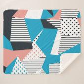 Memphis Pattern: Minimalistische Abstracte Trend Sherpa Deken (Voorkant (horizontaal))