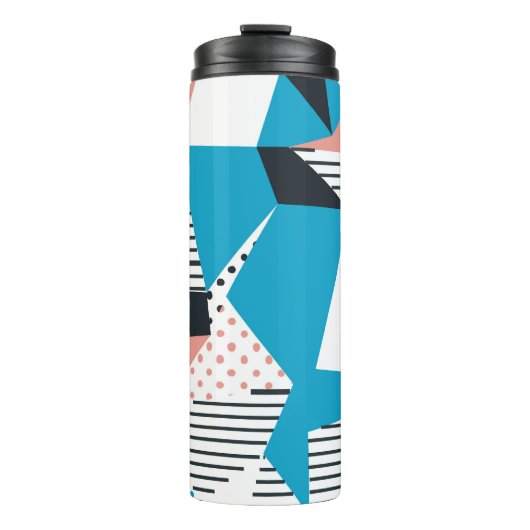 Memphis Pattern: Minimalistische Abstracte Trend Thermosbeker (Voorkant)