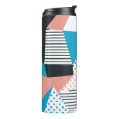 Memphis Pattern: Minimalistische Abstracte Trend Thermosbeker (Gedraaid links)