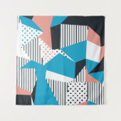 Memphis Pattern: Minimalistische Abstracte Trend Wandkleed (Voorkant (horizontaal))