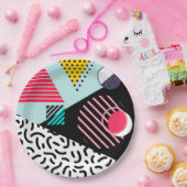 Memphis Pattern Papieren Bordje (Feest)