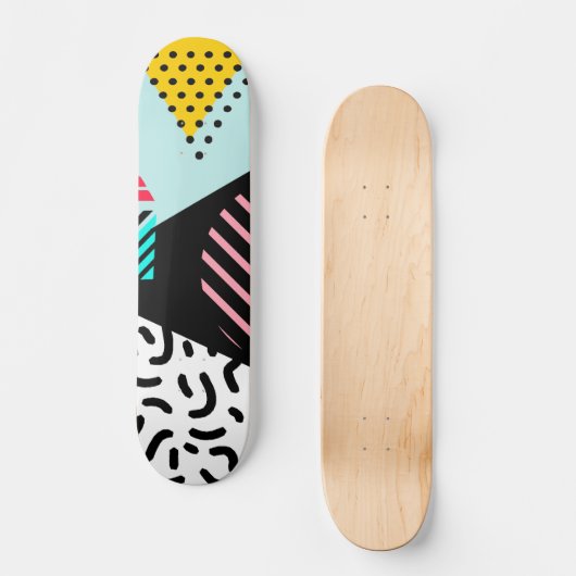 Memphis Pattern Persoonlijk Skateboard (Voorkant)