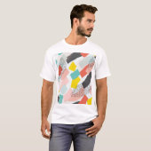 Memphis-penseelstreken: patroon. t-shirt (Voorkant volledig)