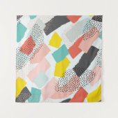 Memphis-penseelstreken:  patroon. wandkleed (Voorkant)