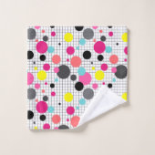 Memphis polka dots bad handdoek (Wasdoekje)
