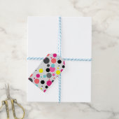 Memphis polka dots cadeaulabel (Met Touw)
