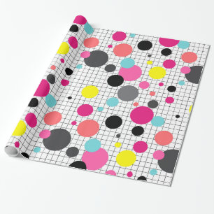Memphis polka dots cadeaupapier
