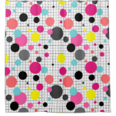 Memphis polka dots douchegordijn (Voorkant)