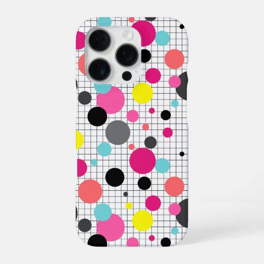 Memphis polka dots iPhone hoesje (Achterkant)
