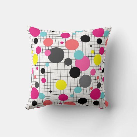 Memphis polka dots kussen (Achterkant)