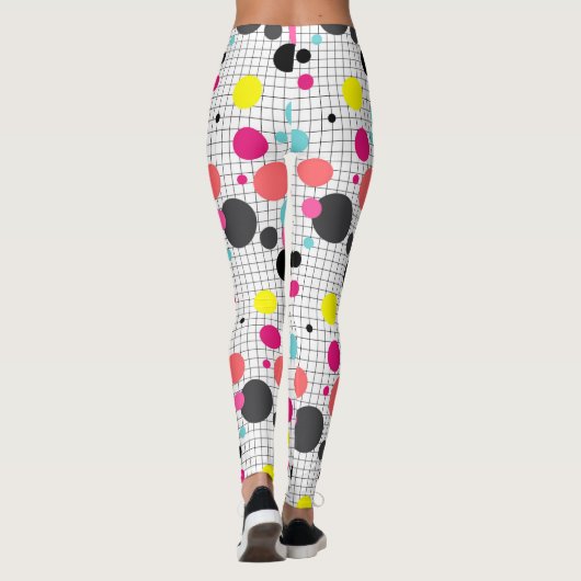 Memphis polka dots leggings (Achterkant)