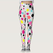 Memphis polka dots leggings (Voorkant)