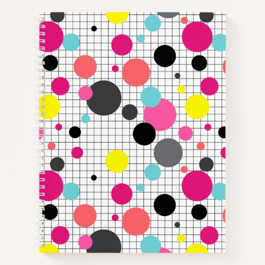 Memphis polka dots notitieboek (Voorkant)