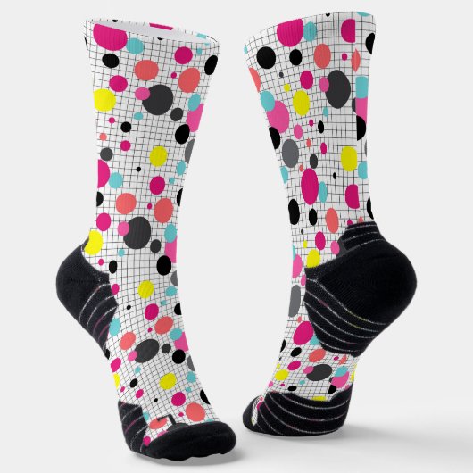 Memphis polka dots sokken (Gebogen)