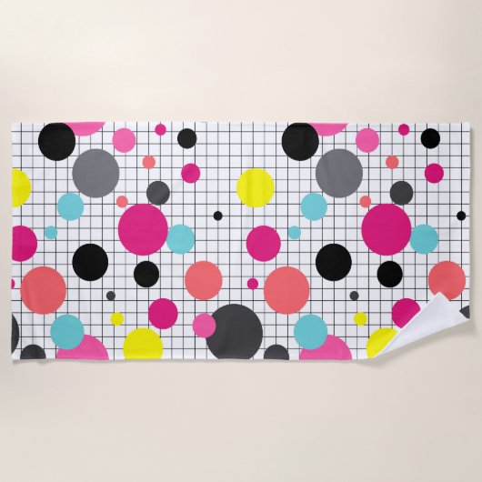 Memphis polka dots strandlaken (Voorkant)