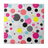 Memphis polka dots tegeltje (Voorkant)