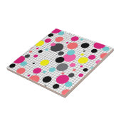 Memphis polka dots tegeltje (Zijkant)