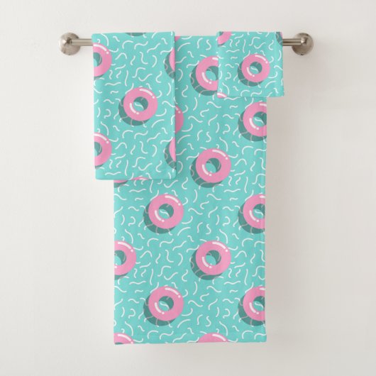 Memphis Polka Hoops Bad Handdoek (Insitu)